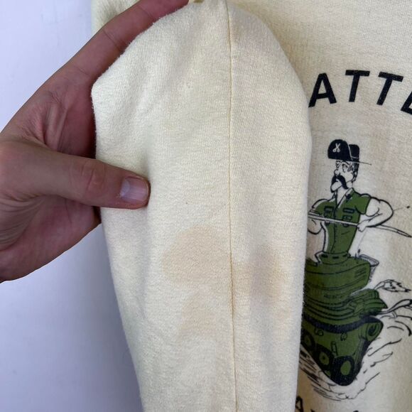 Very Rare 80s “Battlin' Bravo 1/13" Vietnam War Crewneck Sweatshirt Size XL - Picture 5 of 8